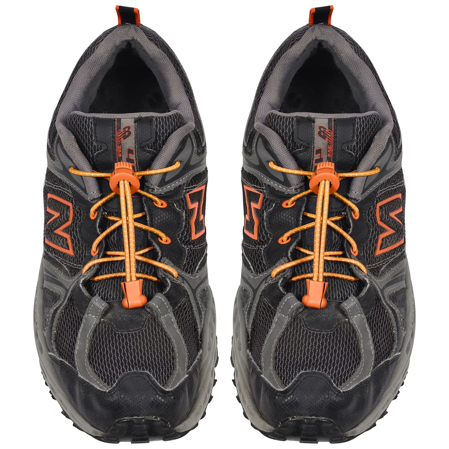 Elastic No Tie Shoelaces for Mens Womens Adults Kids Running Jumping Climbing Gym Sports Shoes Walking Best Locks Sneakers (Orange)