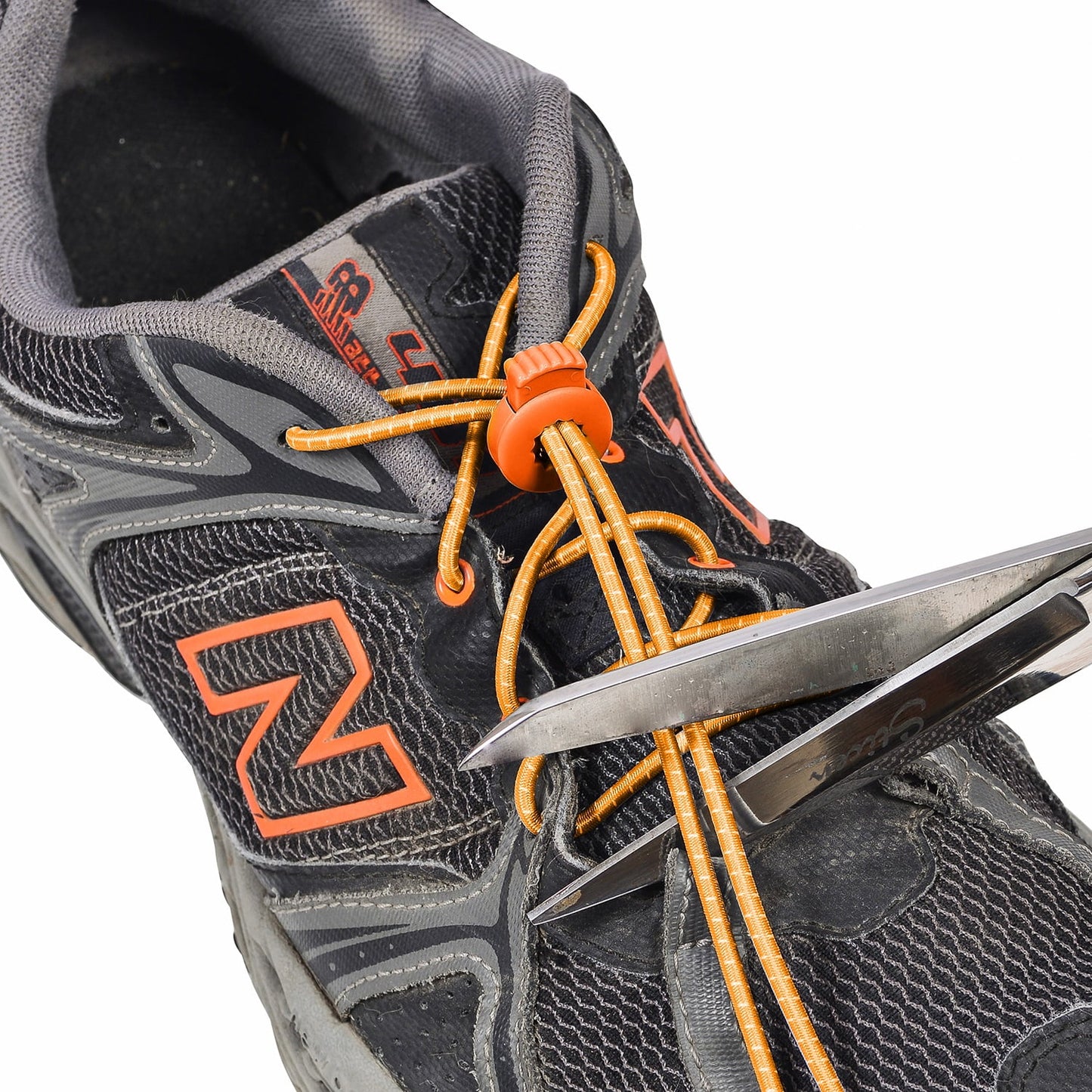 Elastic No Tie Shoelaces for Mens Womens Adults Kids Running Jumping Climbing Gym Sports Shoes Walking Best Locks Sneakers (Orange)
