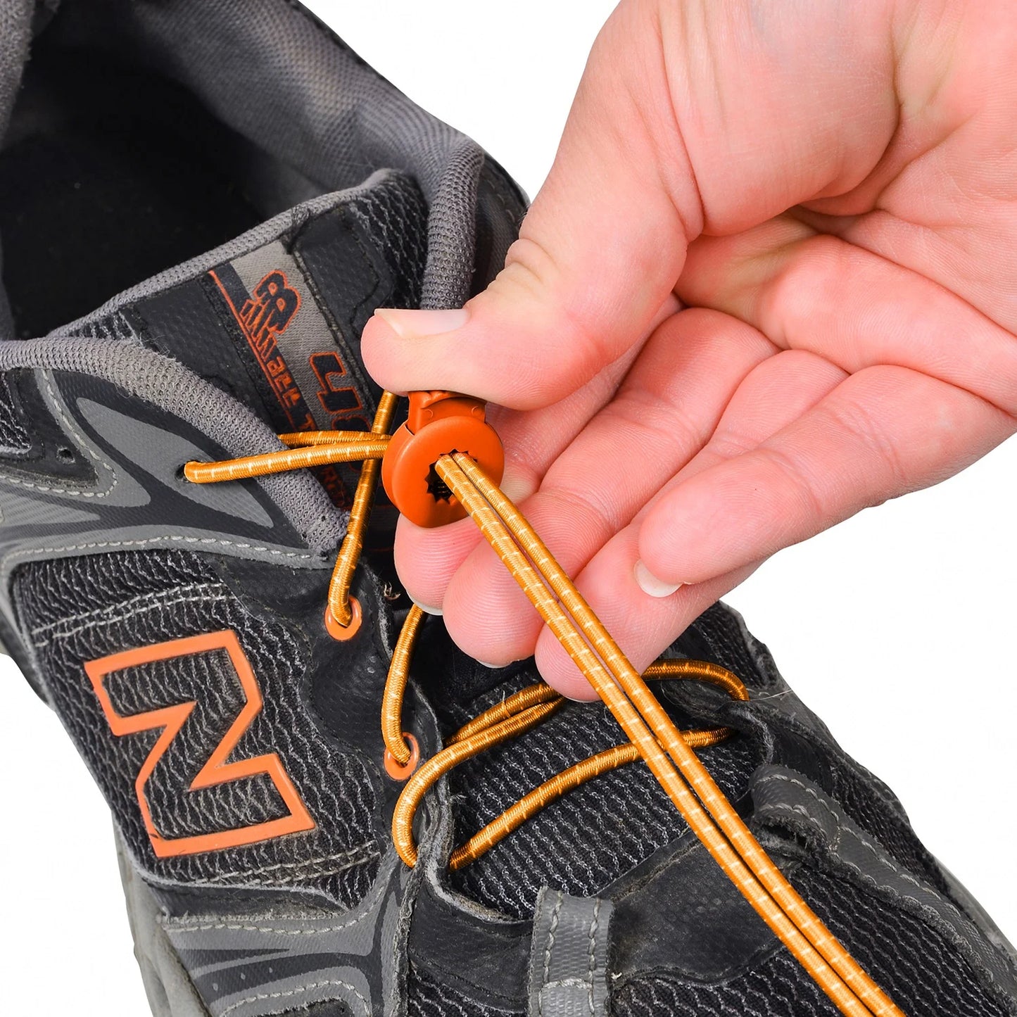Elastic No Tie Shoelaces for Mens Womens Adults Kids Running Jumping Climbing Gym Sports Shoes Walking Best Locks Sneakers (Orange)