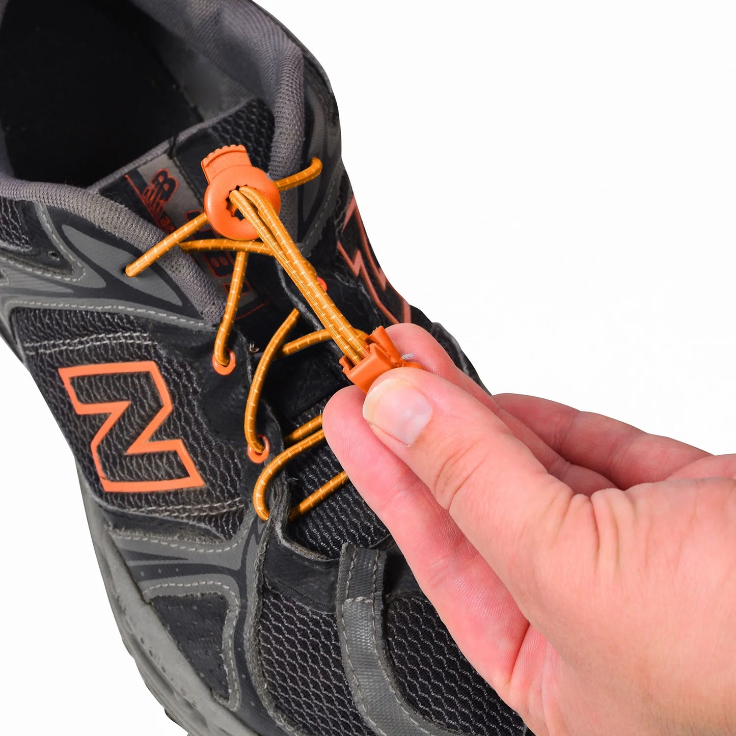 Elastic No Tie Shoelaces for Mens Womens Adults Kids Running Jumping Climbing Gym Sports Shoes Walking Best Locks Sneakers (Orange)