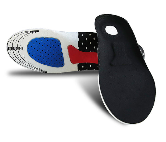 Motor insole breathable shock absorption EVA thickening heel.