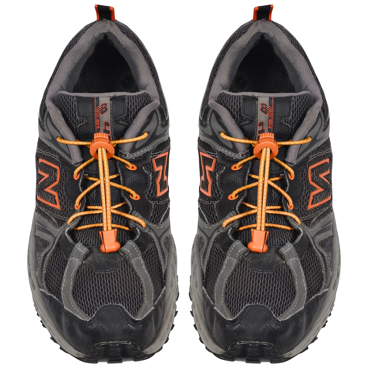Elastic No Tie Shoelaces for Mens Womens Adults Kids Running Jumping Climbing Gym Sports Shoes Walking Best Locks Sneakers (Orange)