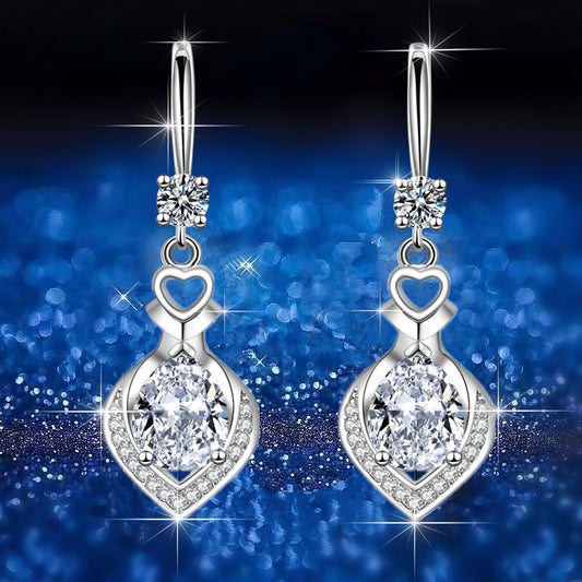 Temperament Water Drop Mid-length Earrings For Women