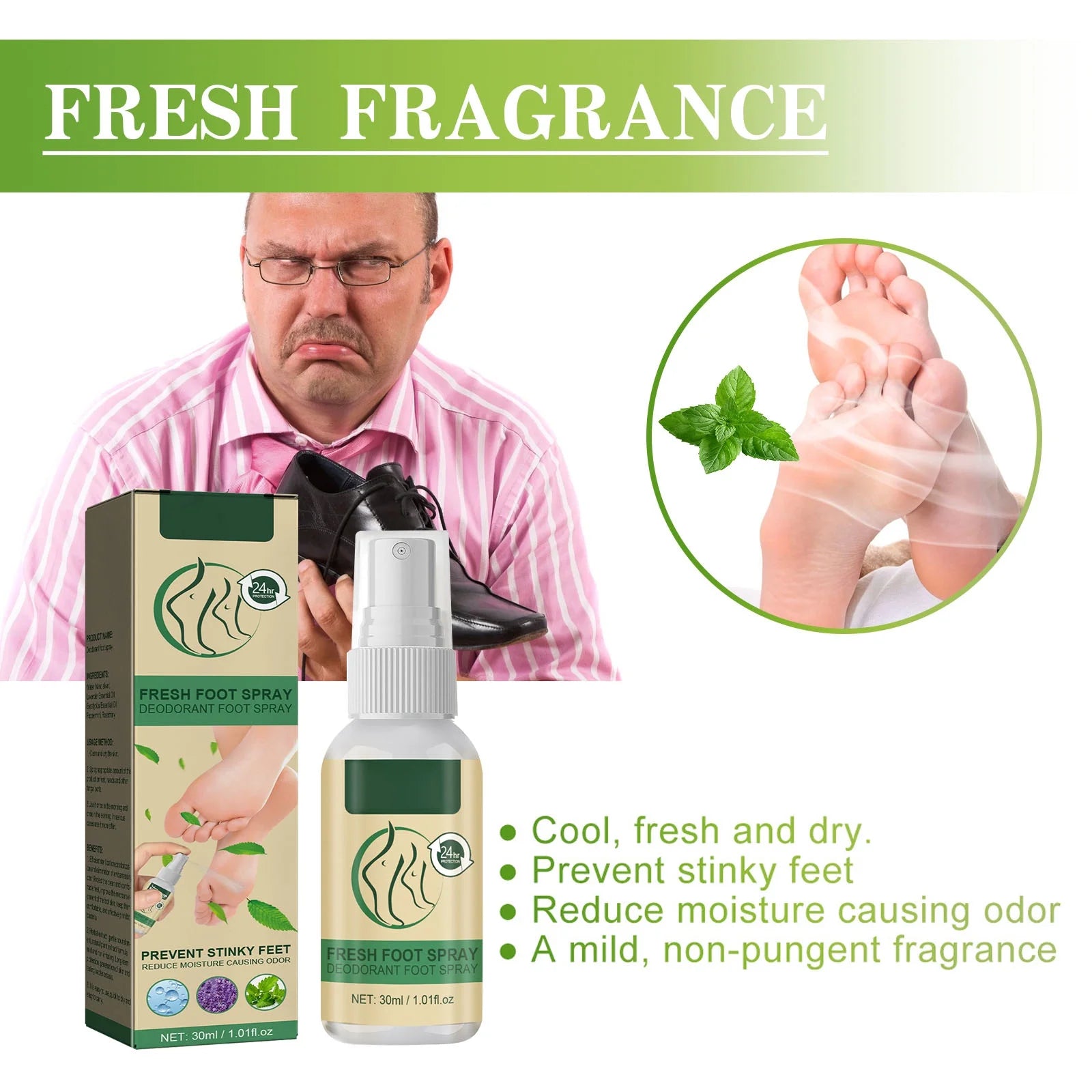 Athletes Foot Spray Athletes Foot Spray Toenail Feet Smelly Feet Itchy 20Ml Spray